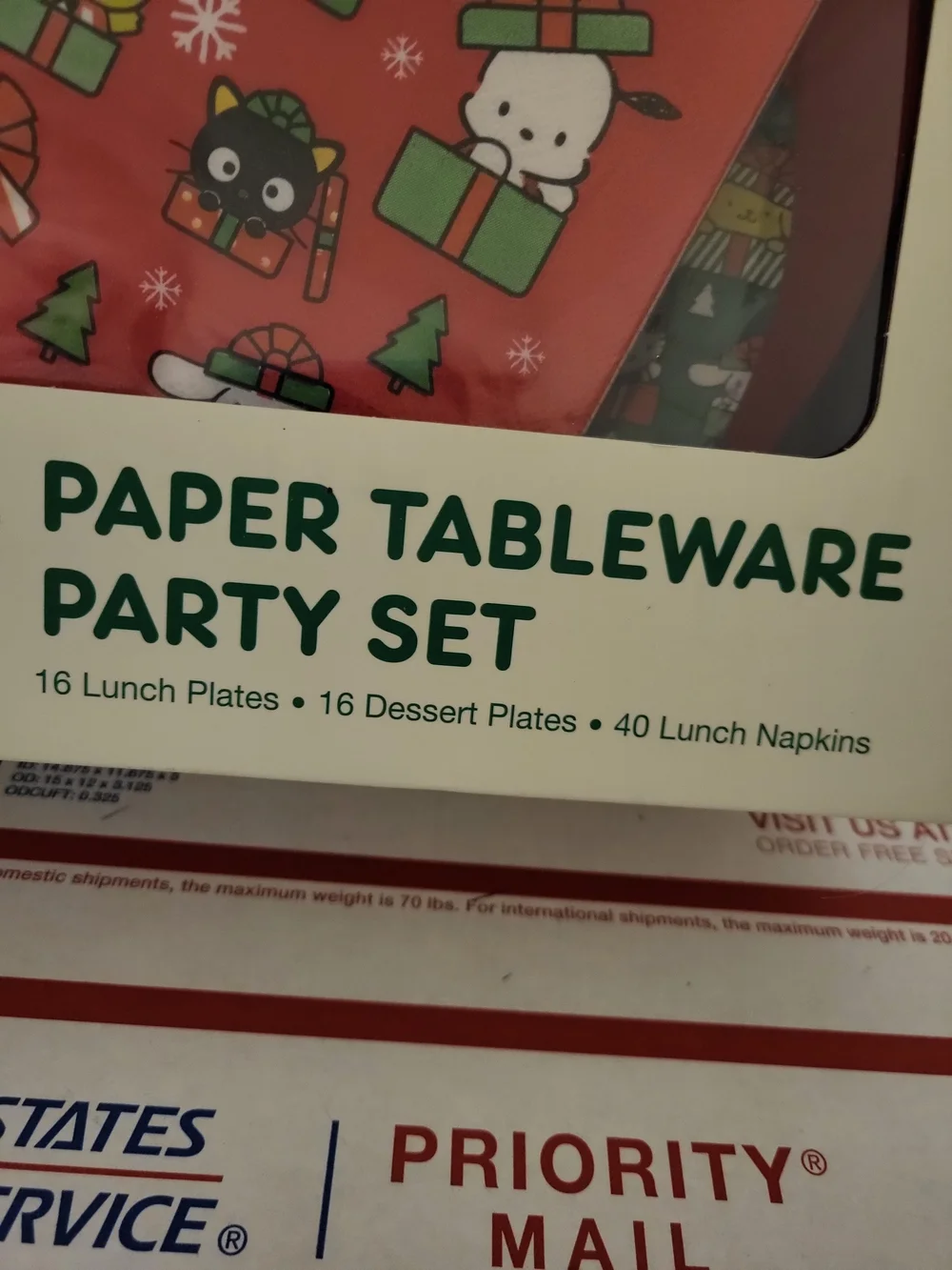 Hello Kitty Paper Tableware Party Set 16 Lunch& Dessertplates 40 Napkins - Picture 6 of 6